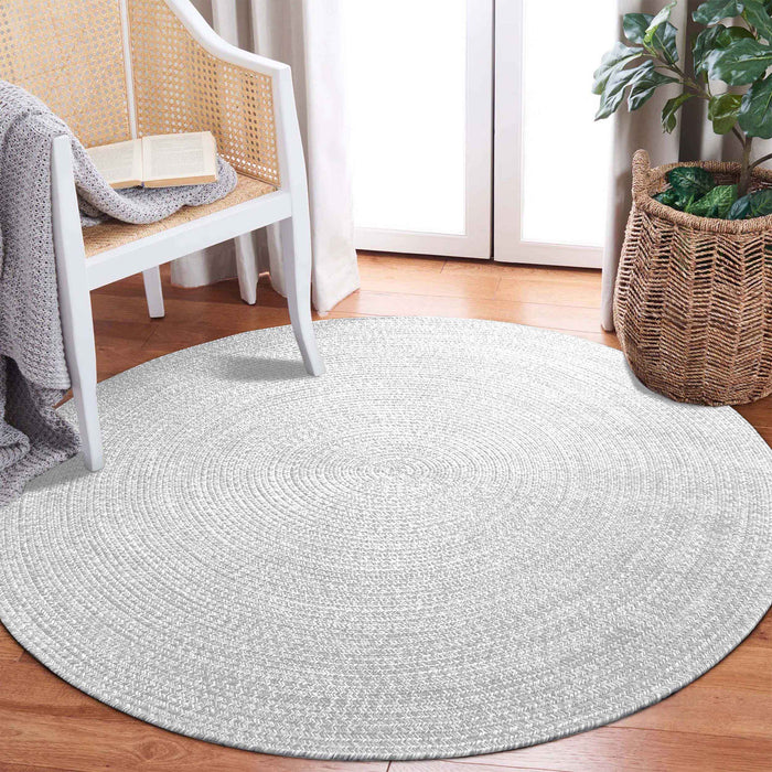 Reversible Braided Area Rug Two Tone Indoor Outdoor Rugs