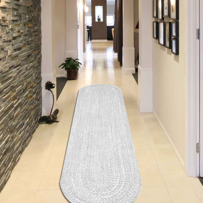 Reversible Braided Area Rug Two Tone Indoor Outdoor Rugs