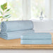 Soho Ribbed Textured Cotton Ultra-Absorbent Bath Sheet / Bath Towel Set - Slate Blue