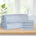 Soho Ribbed Textured Cotton Ultra-Absorbent Hand Towel and Bath Sheet Set - SlateBlue