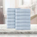 Soho Ribbed Textured Cotton Ultra-Absorbent Face Towel (Set of 12) - SlateBlue