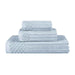 Soho Ribbed Textured Cotton Ultra-Absorbent 3-Piece Assorted Towel Set - SlateBlue