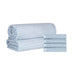 Soho Ribbed Textured Cotton Ultra-Absorbent Hand Towel and Bath Sheet Set - SlateBlue