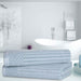 Cotton Ribbed Textured Super Absorbent 2 Piece Bath Towel Set - SlateBlue