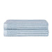 Cotton Ribbed Textured Super Absorbent 2 Piece Bath Towel Set - SlateBlue