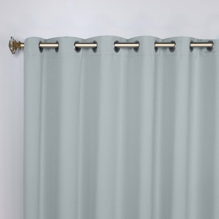 Solid Machine Washable Room Darkening Blackout Curtains, Set of 2 - SlateBlue