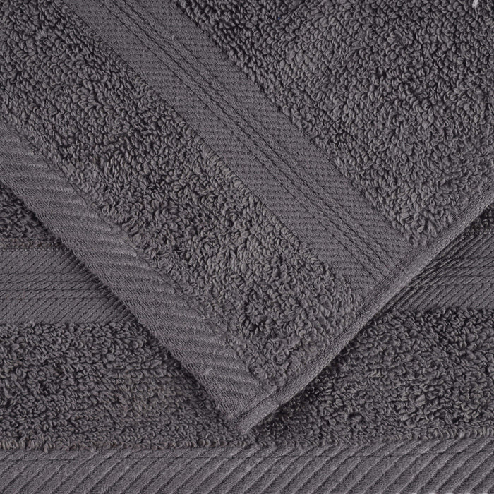 Smart Dry Zero Twist Cotton 6 Piece Hand Towel Set - Gray