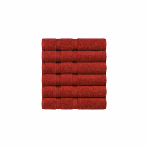 Smart Dry Zero Twist Cotton 4 Piece Bath Towel Set - Crimson