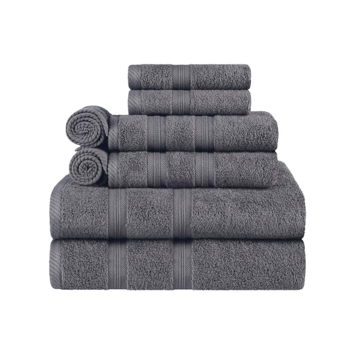 Smart Dry Zero Twist Cotton 8-Piece Assorted Towel Set - Gray
