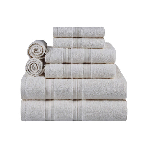 Smart Dry Zero Twist Cotton 8-Piece Assorted Towel Set - Ivory