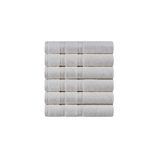 Smart Dry Zero Twist Cotton 6 Piece Hand Towel Set - Ivory