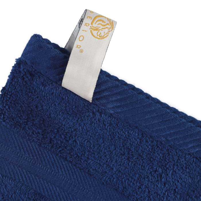 Smart Dry Zero Twist Cotton 6 Piece Hand Towel Set - Navy Blue