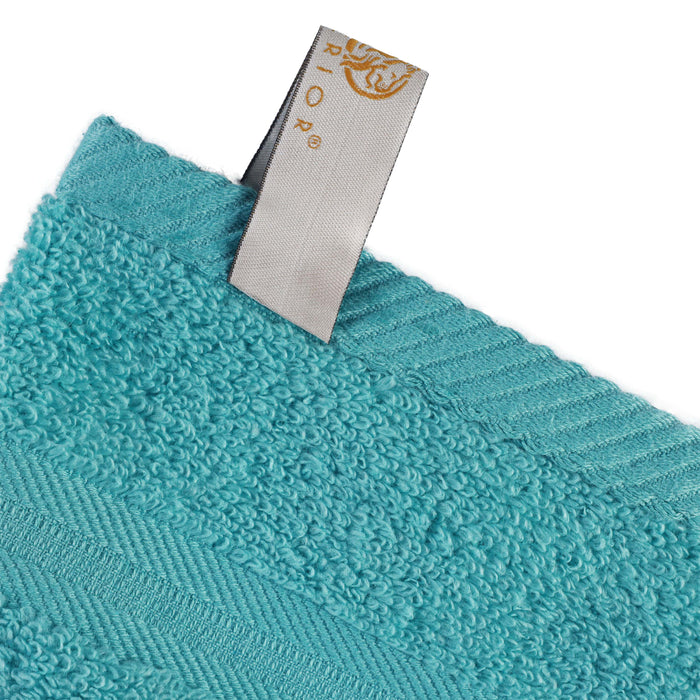 Smart Dry Zero Twist Cotton 6-Piece Assorted Towel Set - Turquoise