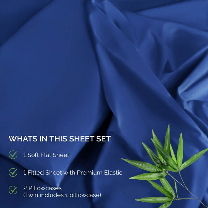 300 Thread Count Rayon From Bamboo Solid Deep Pocket Sheet Set