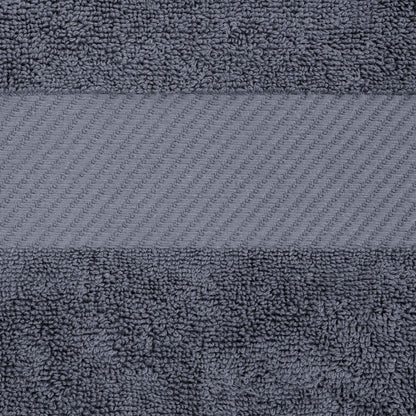 Kendell Egyptian Cotton 4 Piece Bath Towel Set with Dobby Border - Blue Nile Mills