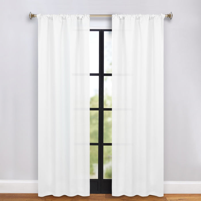 Solid Machine Washable Room Darkening Blackout Curtains, Set of 2