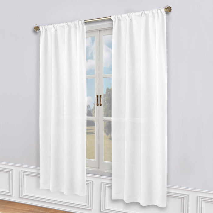 Solid Machine Washable Room Darkening Blackout Curtains, Set of 2