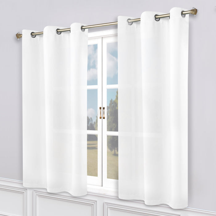 Solid Machine Washable Room Darkening Blackout Curtains, Set of 2