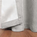 Linen Pattern Washable Room Darkening Blackout Curtain Set 42" - SnowWhite