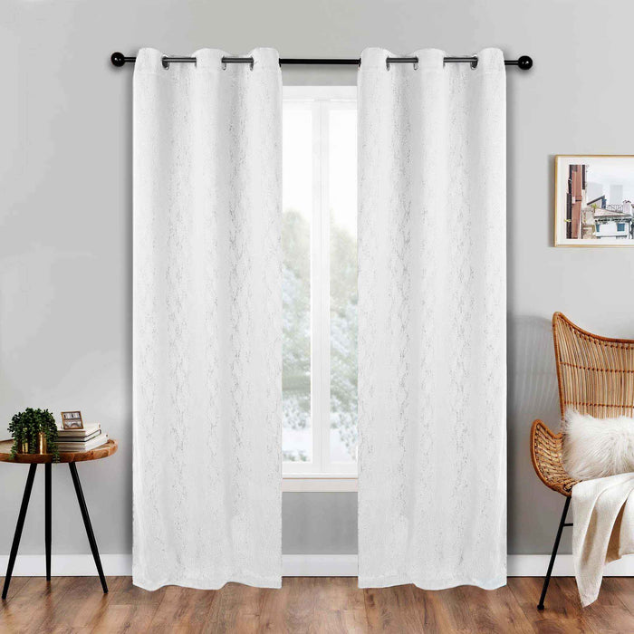 Zuri Textured Washable Room Darkening Blackout Curtain Panel Set