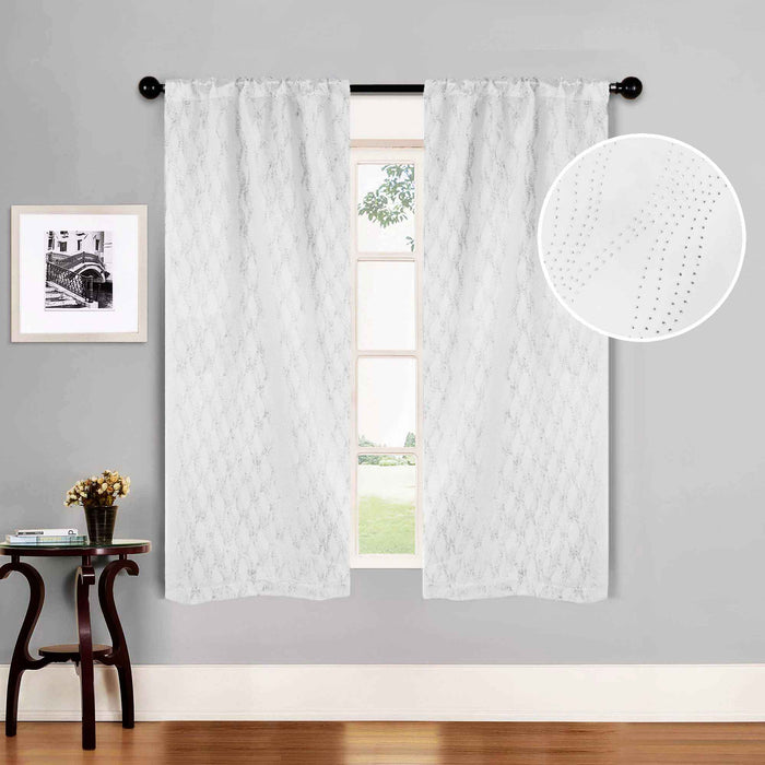 Zuri Textured Washable Room Darkening Blackout Curtain Panel Set