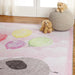 Elephant Bright Colorful Non-Slip Kids Area Rug - Soft Pink