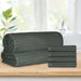 Soho Ribbed Textured Cotton Ultra-Absorbent Hand Towel and Bath Sheet Set - Pine
