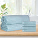 Soho Ribbed Textured Cotton Ultra-Absorbent Hand Towel and Bath Sheet Set - Slate Blue
