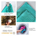 Cotton Ribbed Textured Medium Weight 8-Piece Towel Set - Turquoise