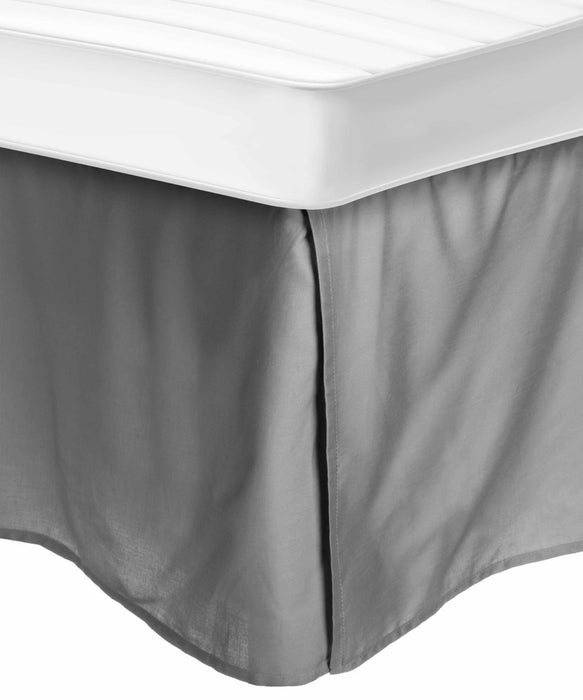 Cotton 15 Inch Drop Solid Bed Skirt