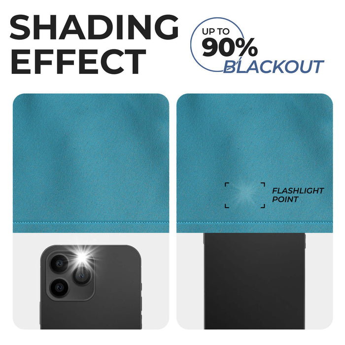 Solid Classic Modern Rod Pocket Blackout Curtain Set - Aqua