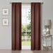 Solid Classic Modern Rod Pocket Blackout Curtain Set - Cappuccino