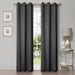 Solid Classic Modern Grommet Blackout Curtain Set - Grey