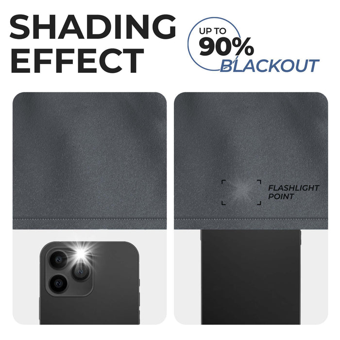 Solid Classic Modern Rod Pocket Blackout Curtain Set - Grey