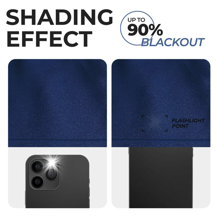 Solid Classic Modern Rod Pocket Blackout Curtain Set - Navy Blue