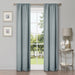 Solid Classic Modern Rod Pocket Blackout Curtain Set - Silver