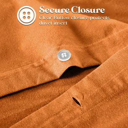 Solid Cotton Flannel Duvet Cover Set - Blue Nile Mills