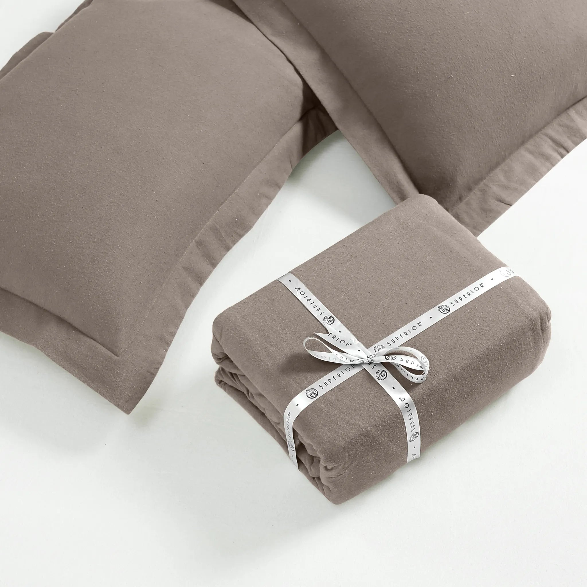 Solid Cotton Flannel Duvet Cover Set - Blue Nile Mills