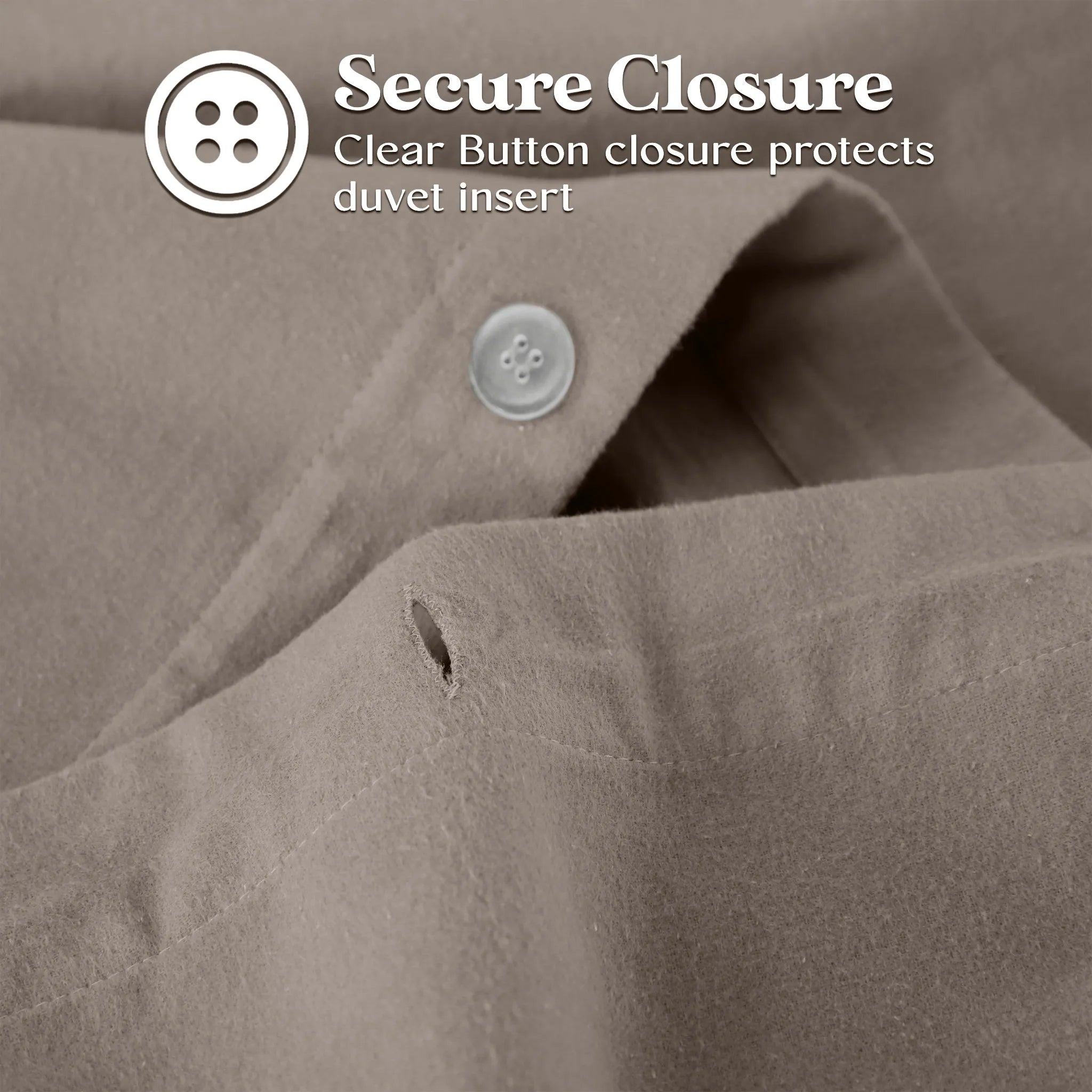 Solid Cotton Flannel Duvet Cover Set - Blue Nile Mills