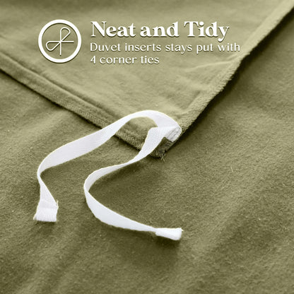 Solid Cotton Flannel Duvet Cover Set - Blue Nile Mills