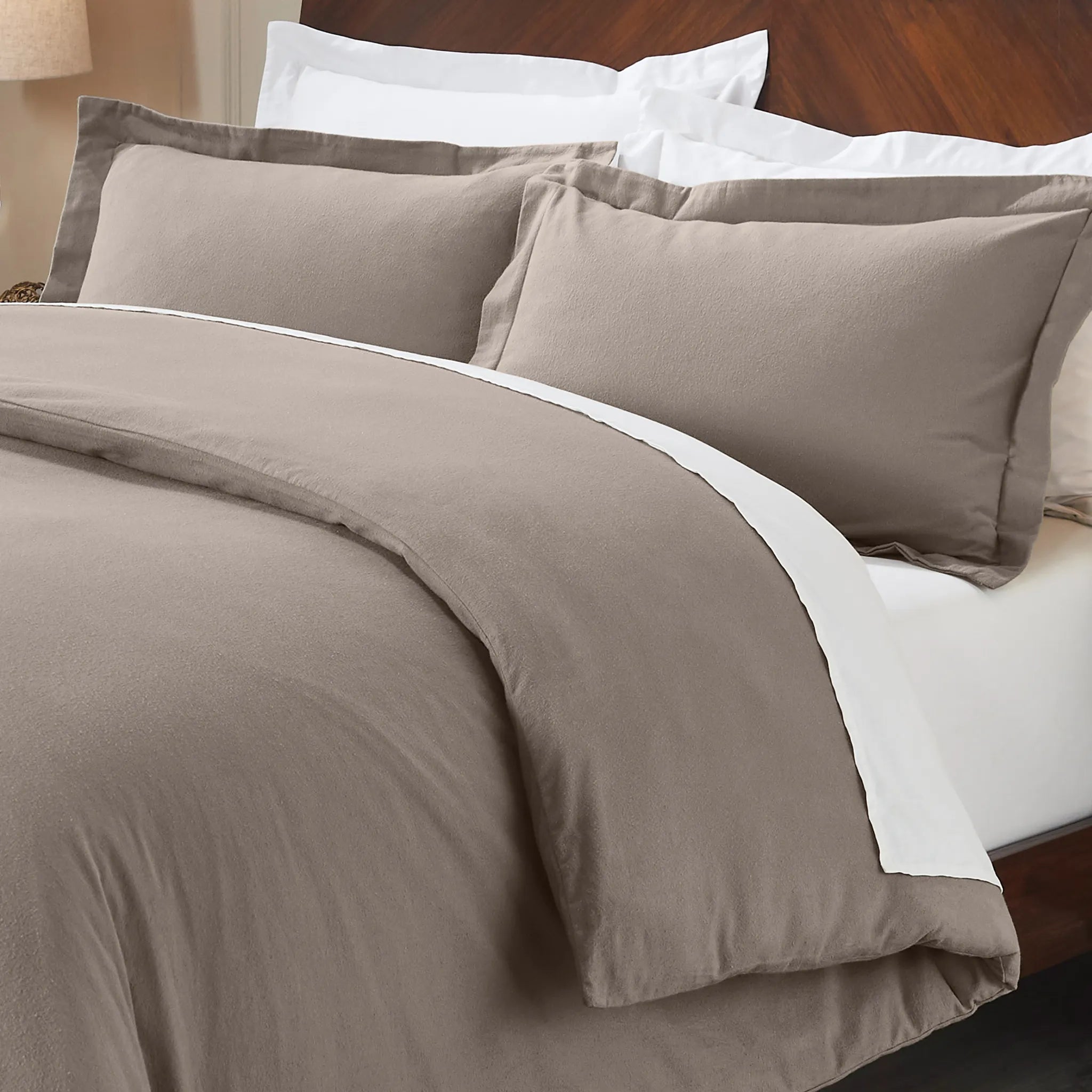 Solid Cotton Flannel Duvet Cover Set - Blue Nile Mills
