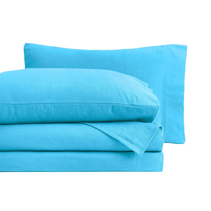 Flannel Cotton Modern Solid Deep Pocket Bed Sheet Set