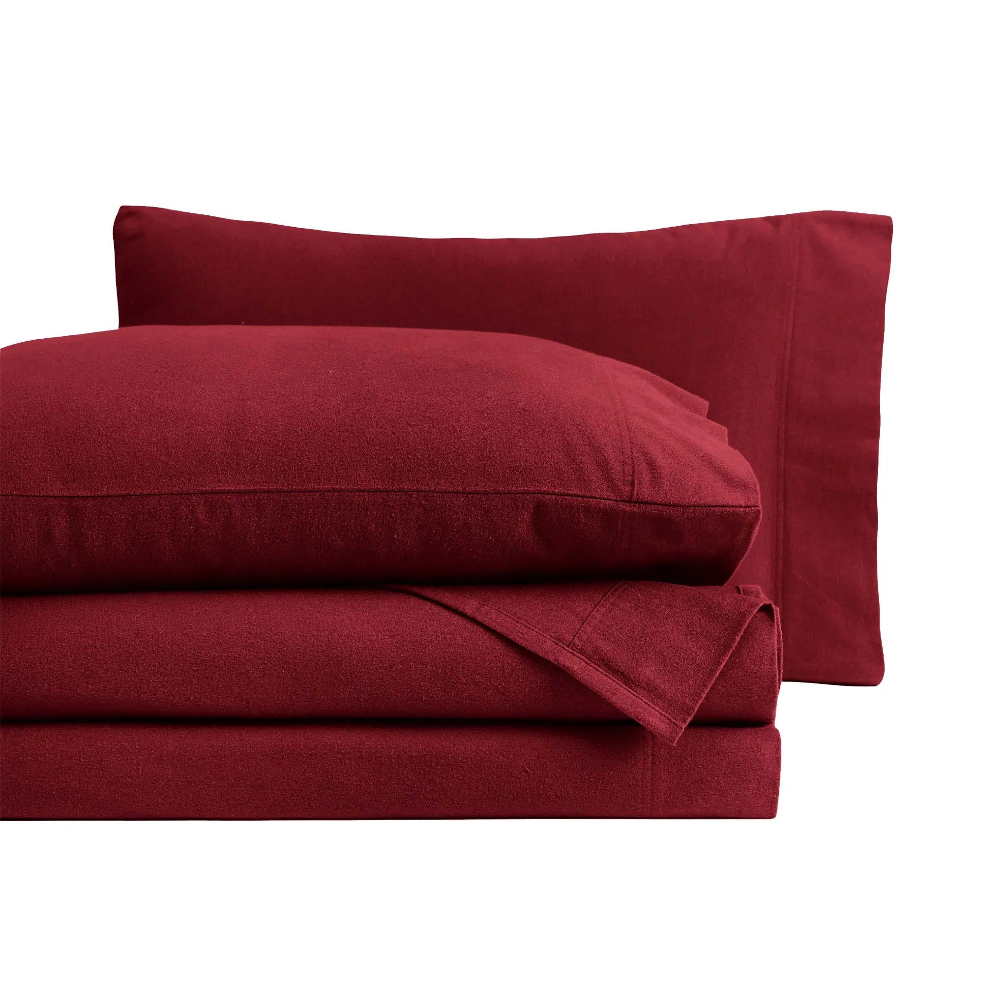 Flannel Cotton Modern Solid Deep Pocket Bed Sheet Set