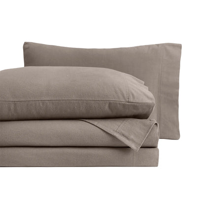 Flannel Cotton Modern Solid Deep Pocket Bed Sheet Set