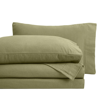 Flannel Cotton Modern Solid Deep Pocket Bed Sheet Set