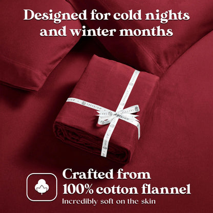 Flannel Cotton Modern Solid Deep Pocket Bed Sheet Set