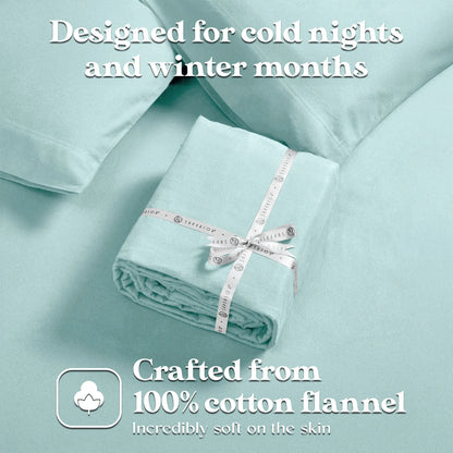 Flannel Cotton Modern Solid Deep Pocket Bed Sheet Set