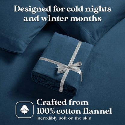 Flannel Cotton Modern Solid Deep Pocket Bed Sheet Set