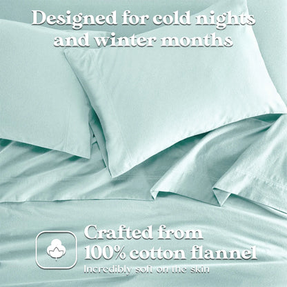 Solid Flannel Cotton Pillowcases, Set of 2