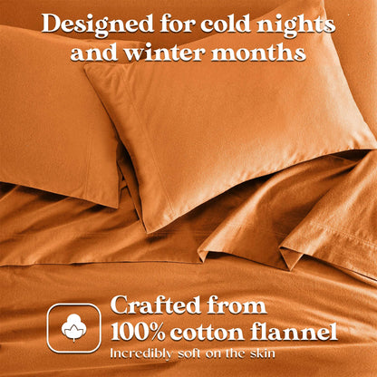 Solid Flannel Cotton Pillowcases, Set of 2